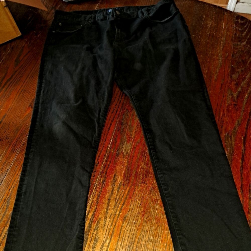40x32 Gap Denim 612 Black Skinny Jeans Casual Pants with Pockets Belt Loops